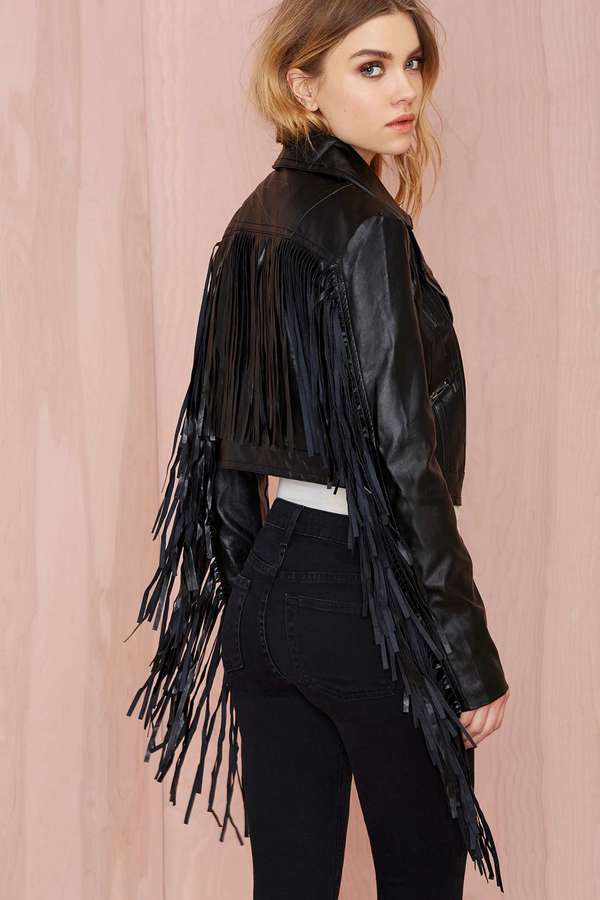 Nasty Gal Highway To Hell Fringe Jacket, $98 | Nasty Gal | Lookastic