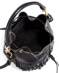 Saint Laurent Emmanuelle Medium Fringe Bucket Bag