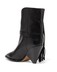 Isabel Marant Loffen Fringed Leather Ankle Boots