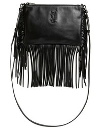 Saint Laurent Fringe Leather Convertible Crossbody Bag