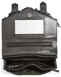 Proenza Schouler Large Ps1 Fringe Leather Crossbody Wallet Black