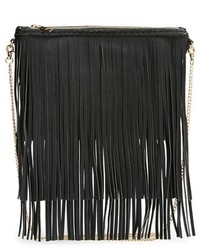 Sole Society Rose Fringe Faux Leather Convertible Crossbody Bag