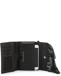 Rebecca Minkoff Universal Fringe Leather Crossbody Bag Black