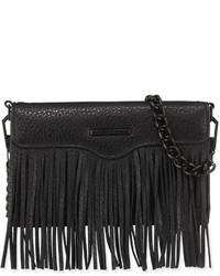 Rebecca Minkoff Universal Fringe Leather Crossbody Bag Black