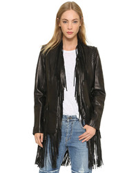 L'Agence Adelle Fringe Leather Jacket