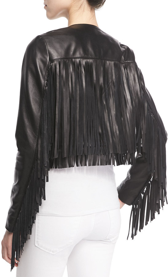 Licorice Leather Fringe Jacket – Futurepreneurs