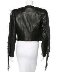 Balmain Fringe Leather Jacket