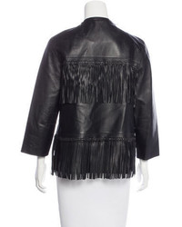 Ermanno Scervino Leather Fringe Jacket
