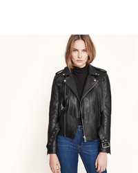 Maje Leather Fringed Blouson Jacket