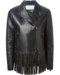 Valentino Fringed Biker Jacket, $10,500 | farfetch.com | Lookastic