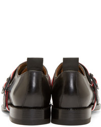 Thom Browne Black Striped Fringed Kiltie Shoe