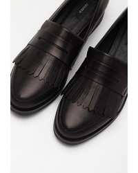 Forever 21 Fringed Faux Leather Loafers