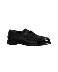 Burberry Kiltie Fringe Patent Leather Loafers