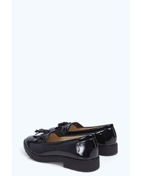 Boohoo Lacey Tassel Trim Patent Loafer