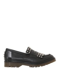 RED Valentino 20mm Studded Fringed Leather Loafers