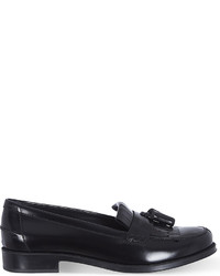 Tod's Tods Gomma Leather Fringe Loafers