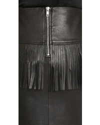 IRO Gin Leather Fringe Skirt