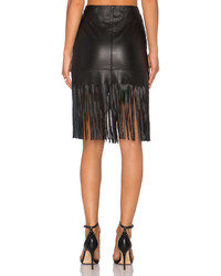 Fifteen-Twenty Fifteen Twenty Leather Fringe Skirt
