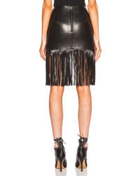 Theperfext Mimi Fringe Leather Skirt