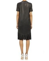 Cédric Charlier Cedric Charlier Fringed Faux Leather Dress Black