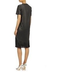 Cédric Charlier Cedric Charlier Fringed Faux Leather Dress Black