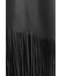 Cédric Charlier Faux Leather Dress With Fringe