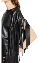 Saint Laurent Fringed Leather Dress