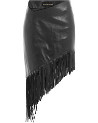 Alexandre Vauthier Asymmetric Fringed Leather Skirt