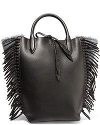 3.1 Phillip Lim Bianca Fringed Leather And Denim Tote