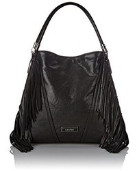 Calvin Klein Leather Fringe Tote Bag