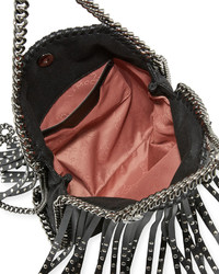Stella McCartney Falabella Mini Studded Fringe Tote Bag Black