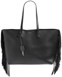 Saint Laurent Fringed Leather Tote Bag