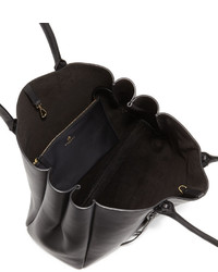 Lanvin Leather Medium Fringe Tote Bag Black