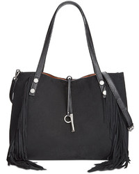 Calvin Klein Reversible Faux Suede Fringe Tote With Pouch, $218 Macy's | Lookastic