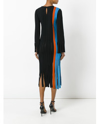 Marco De Vincenzo Fringed Vertical Panel Dress