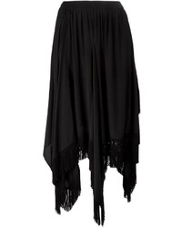 Zucca Fringe Trim Asymmetric Skirt
