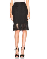 ADAM by Adam Lippes Adam Lippes Fitted Fringe Skirt