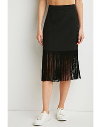 Forever 21 Contemporary Fringed Pencil Skirt