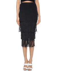Milly Tiered Fringe Skirt