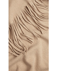 Burberry Fringed Felted Wool Cashmere Poncho