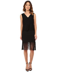 Nicole Miller Stella Fringe And Lace Party Dress