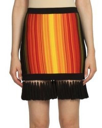 Balmain Sunshine Stripe Fringe Hem Skirt