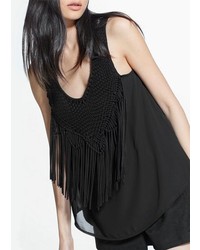 Mango Outlet Fringed Panel Top