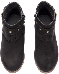 H&M Ankle Boots With Fringe Black Kids