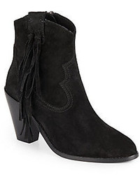 Ash Isha Suede Fringed Ankle Boots