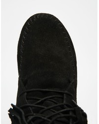 Asos Collection Adat Suede Fringe Ankle Boots