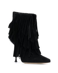 Sergio Rossi Fringed Ankle Boots