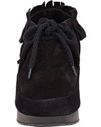 Robert Clergerie Fringed Naim Ankle Boots Black