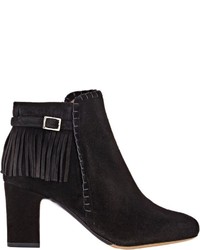 Tabitha Simmons Fringed Surrey Ankle Boots Black
