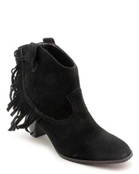 GUESS Seline Black Suede Fashion Ankle Boots